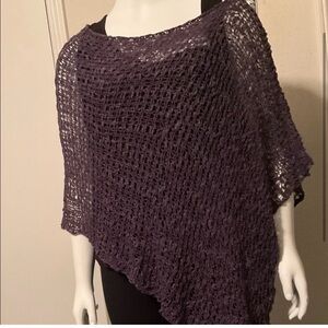 Crotchet chocolate brown color poncho